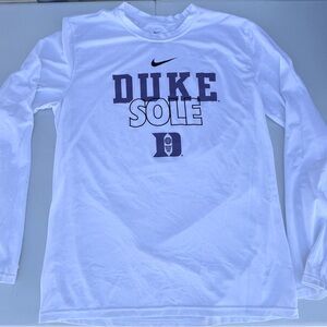 Nike Dri-FIT Duke “Sole” Basketball Long Sleeve Shirt Men’s Large White